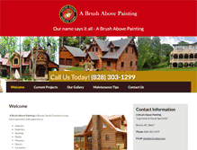 Tablet Screenshot of abrushabovepaintingnc.com